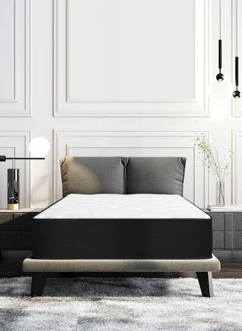 Harmony Home Bonnel Spring Queen Size Mattress - 150 cm Width, 200 cm Length, 24 cm Depth, White for Maximum Comfort, Support, and Durability. Ideal for a Queen-Size Bed with Superior Sleep Quality. - Image 3