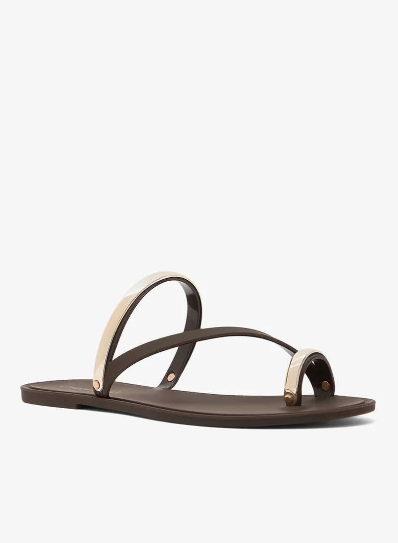 London Rebel Reese Multi Strap Flat Sandals