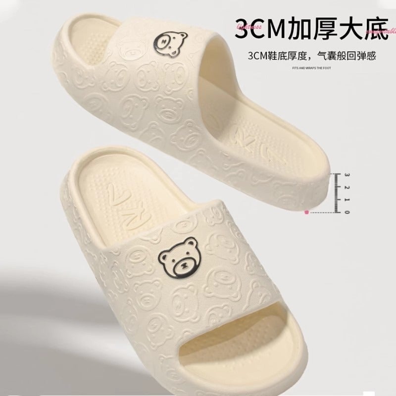 Slip-on Slippers Womens Summer Wearing Indoor Household Bathroom Non-slip 2024 New Thick-soled Sandals for Summer Pink - Image 3