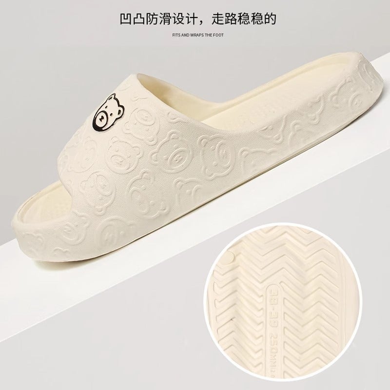 Slip-on Slippers Womens Summer Wearing Indoor Household Bathroom Non-slip 2024 New Thick-soled Sandals for Summer Pink - Image 4