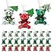 Poen 27 Pack Christmas Mini Plush Bears with Tree Cards Set Red Green White Stuffed Animals for Classroom School Kids Exchange Prize Gifts Religious Toy for Xmas Party Favors - Image 2