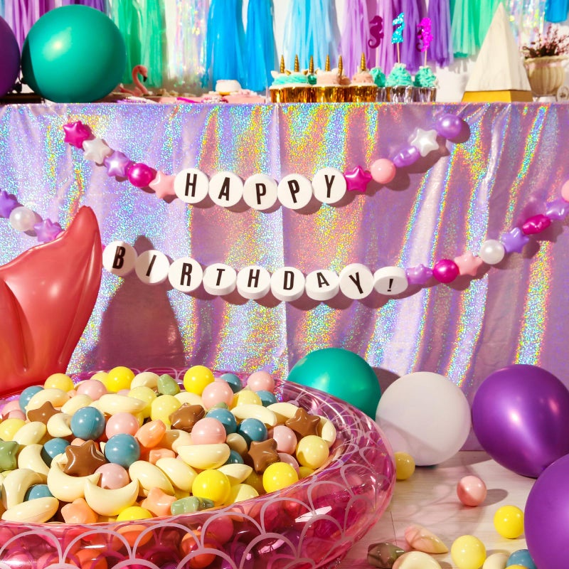 GOGOSO Ball Pit Balls Stars Moon Shapes Plastic Pitballs for Toddler Play Tent Baby Photo Props Kids Pool Water Toys Kiddie Pool Party Decor Pink Blue Coffee 100pcs - Image 5