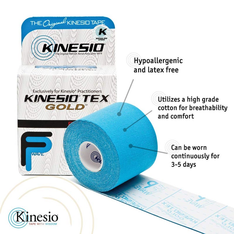 كينيسيو Kinesio Taping - Text Athletic Tape Tex Tex Gold FP - 3 "" X 5.5 ياردة - 4 حزمة - Image 2