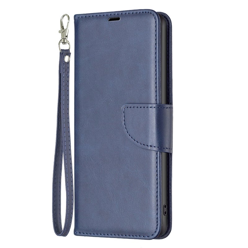 BURAQ Case Cover For Honor 200 Lite Global Lambskin Texture Pure Color Flip Leather Phone Case(Blue) - Image 3
