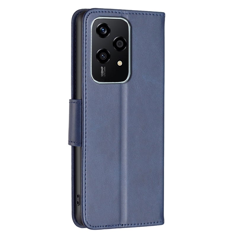 BURAQ Case Cover For Honor 200 Lite Global Lambskin Texture Pure Color Flip Leather Phone Case(Blue) - Image 4