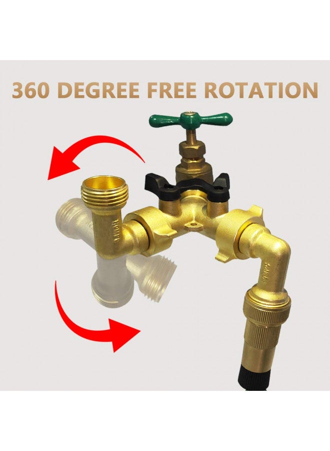 HQMPC Garden Hose Connector 90 Degree Brass Garden Hose Elbow Solid Brass Adapter (2Pcs)+ Extra 4 Pressure Washers - Image 3