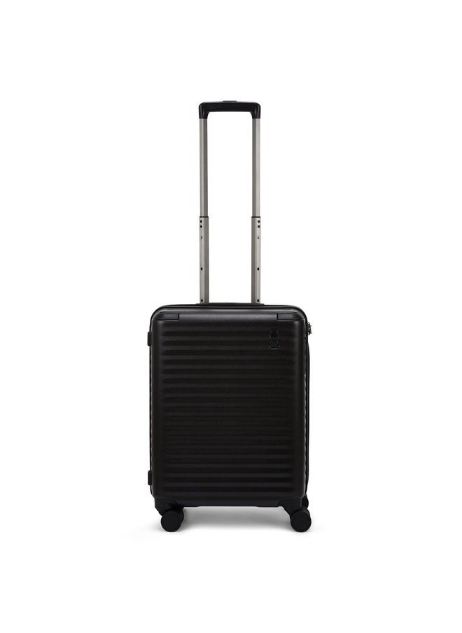 Echolac - Celestra 55cm Hardcase Non-Expandable 4 Double Wheel Cabin Luggage Trolley Black - PC183XA BLACK 20 - Image 1