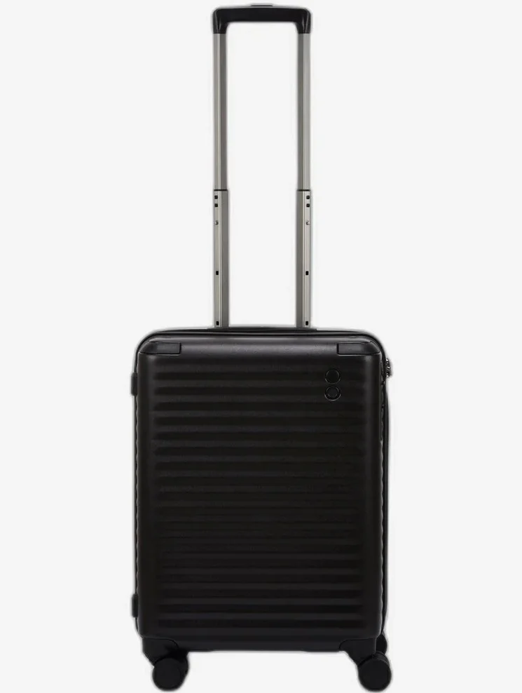 Echolac Celestra 55 Cm Hardcase Non-Expandable 4 Double Wheel Cabin Luggage Trolley - Black