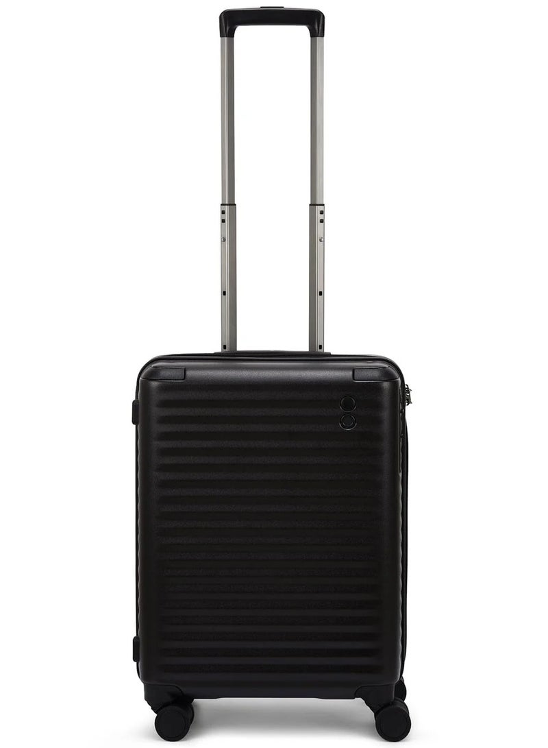 Echolac Celestra 55 Cm Hardcase 4-Double Wheeled Non-Expandable Cabin Luggage Trolley - Black - Image 1