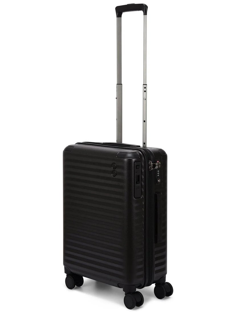 Echolac Celestra 55 Cm Hardcase 4-Double Wheeled Non-Expandable Cabin Luggage Trolley - Black - Image 2
