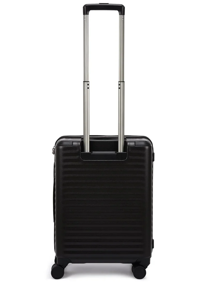 Echolac  Celestra 55 Cm Hardcase 4-Double Wheeled Non-Expandable Cabin Luggage Trolley - Black  | Best Price UAE