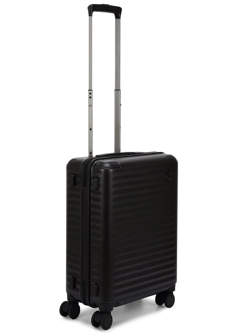 Echolac Celestra 55 Cm Hardcase 4-Double Wheeled Non-Expandable Cabin Luggage Trolley - Black - Image 4