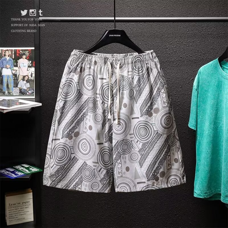 Beach Pants Youth Popular Men's and Women's Fashion Five-point Pants Straight Summer Fashion Fashion Brand Casual Pants New Lazy - Image 5