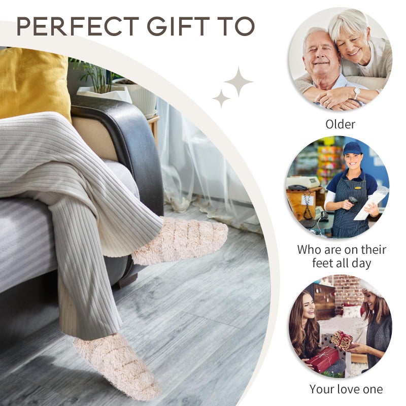 SUZZIPAD Microwavable Heated Slippers and Foot Warmers for Women & Men, Feet Warmer for Cold Feet, Microwave Slippers for Plantar Fasciitis, Achilles Tendinitis, Ankle Pain Relief, L, Unscented - Image 5