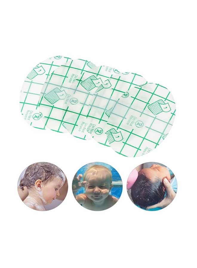 50 PCS Silicone Gel Ear Stickers, PU Material Film, Baby Bath Ear Stickers, Baby Ear Safety Stickers Waterproof, Anti-Wear Shoe Stickers, Heel Blister Protection, Invisible Patch (Transparent Color) - Image 1
