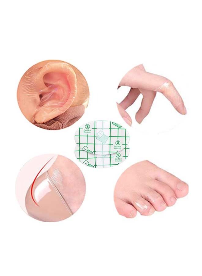 50 PCS Silicone Gel Ear Stickers, PU Material Film, Baby Bath Ear Stickers, Baby Ear Safety Stickers Waterproof, Anti-Wear Shoe Stickers, Heel Blister Protection, Invisible Patch (Transparent Color) - Image 3