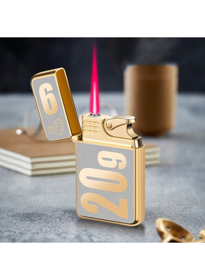 2 Pack Windproof Pocket Lighters, Refillable Adjustable Flame with Elegant 3D Engraving  (Fuel Not Included)(Gold + Silver) - Image 5
