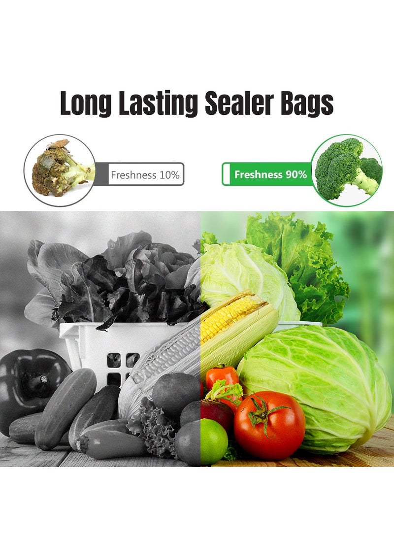 ORILEY Oriley Vaccum Roll Sealer Bags Food Grade Storage Meal Saver Airtight Packaging Space Saving Vegetable Fruits Preservation Cut Design Works With Most Vaccum Sealers 25cm500cm  - Image 3