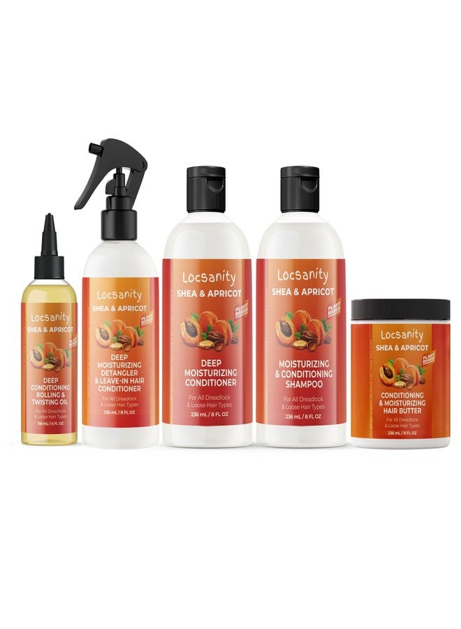 Locsanity Shea & Apricot Loose, Natural, Conditioning and Moisturizing Loose Natural Hair Care Bundle - Strength & Growth Formula - Image 1