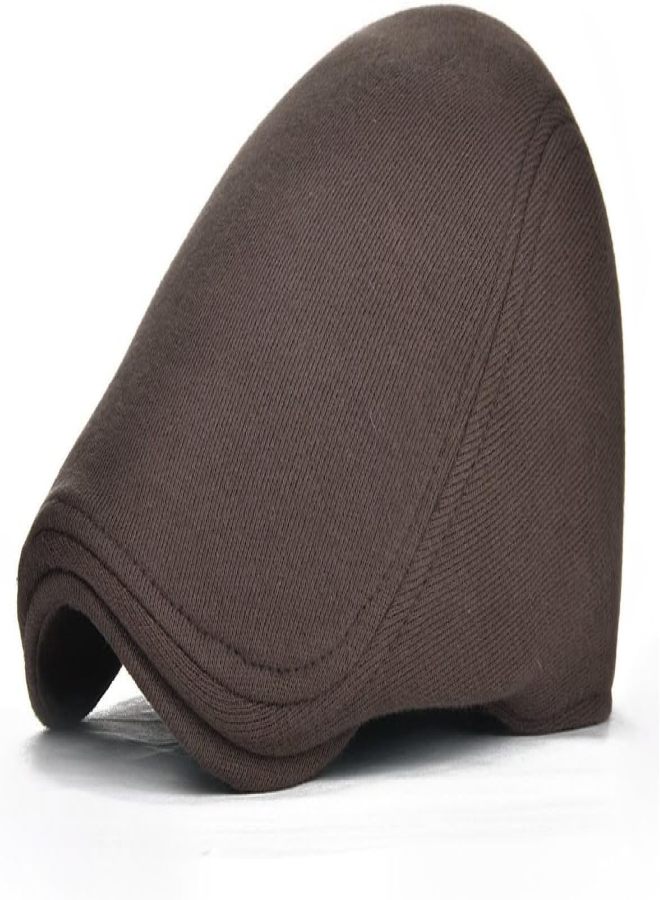 100% Cotton Solid Color Beret British Vintage Soft-Brimmed Cap (Black + Coffee) - Image 5
