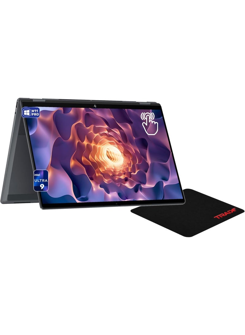 HP OmniBook X Flip Next Gen AI 16 Laptop, Intel Ultra 9-288V, 32 GB LPDDR5x RAM, 2 TB SSD PCIe, 16" 3K (2880x1800) Touchscreen, Intel Arc 140V, Backlit Keyboard, W11 Pro, Eclipse Gray English Eclipse Grey - Image 1