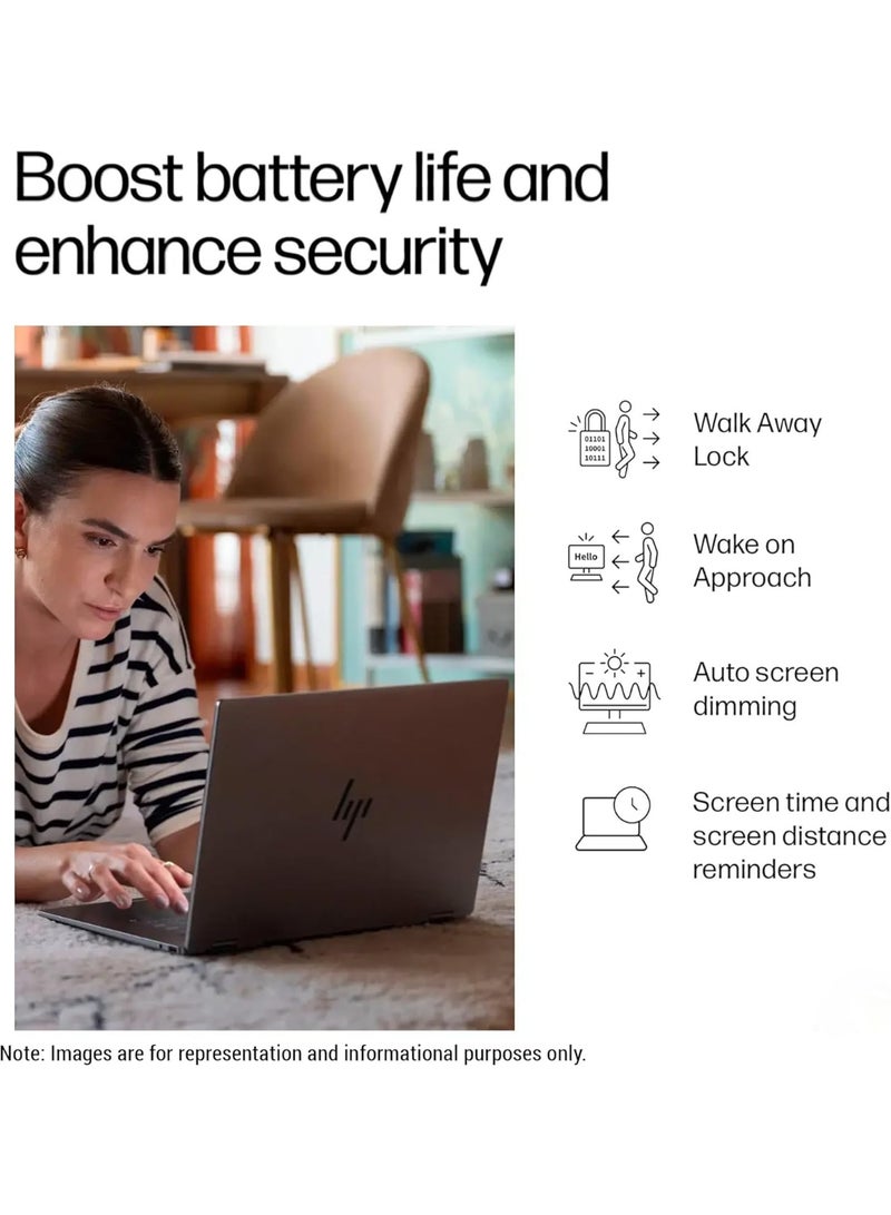 HP OmniBook X Flip Next Gen AI 16 Laptop, Intel Ultra 9-288V, 32 GB LPDDR5x RAM, 2 TB SSD PCIe, 16" 3K (2880x1800) Touchscreen, Intel Arc 140V, Backlit Keyboard, W11 Pro, Eclipse Gray English Eclipse Grey - Image 2