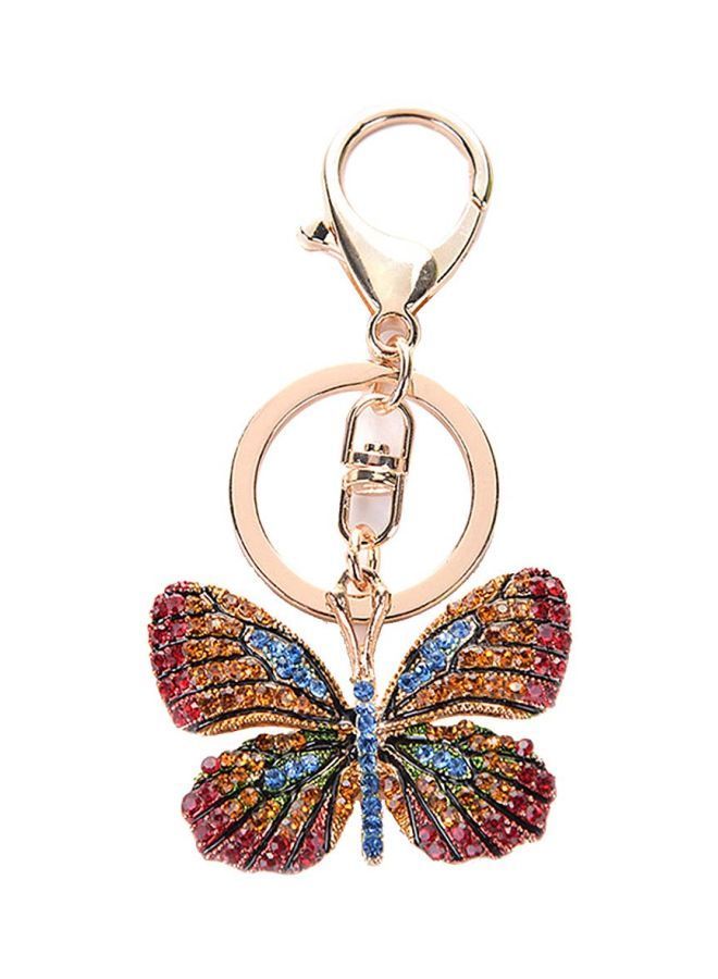 نيبمينينت سلسلة مفاتيح بتصميم فراشة مرصعة بحجر الراين