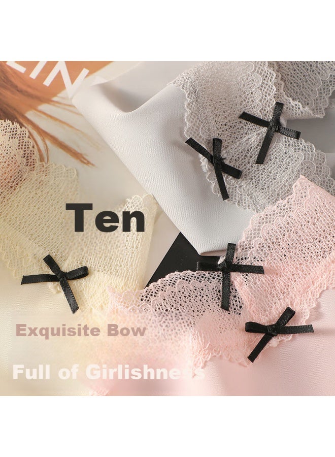 PLANDOO Palando Ice Silk Seamless Lace Skin-friendly 10a Antibacterial 100% Cotton Crotch 4-pack L - Image 5