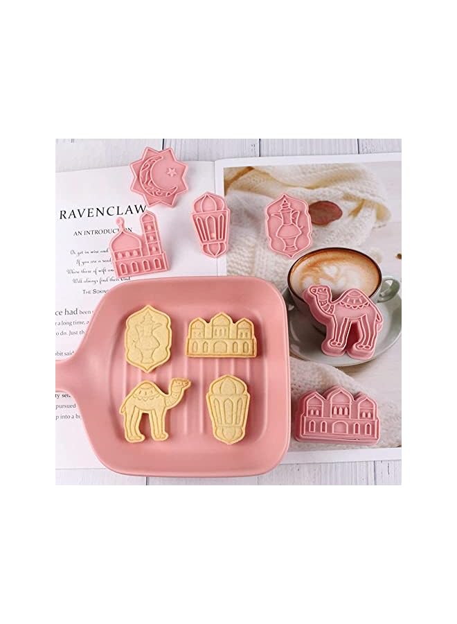 S-TOP Eid Mubarak Cookie Cutters 6 PCS Ramadan Islamic Muslim Biscuit Mold, Mosque, Lantern, Camel, Star, Moon, Islamic Star - Image 5