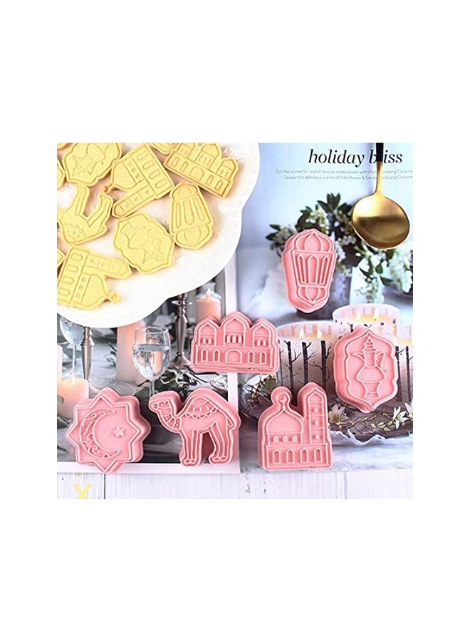 S-TOP Eid Mubarak Cookie Cutters 6 PCS Ramadan Islamic Muslim Biscuit Mold, Mosque, Lantern, Camel, Star, Moon, Islamic Star - Image 4