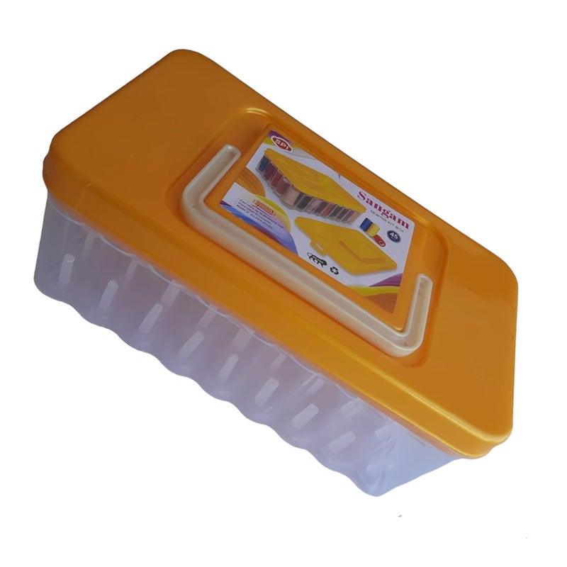 Two Brothers Sewing Kit Thread Box Container with Plastic Tailoring Accessories Box_All Multicolour are Also Available_SizeBig Size 45 Reel Storage Box  - Image 5