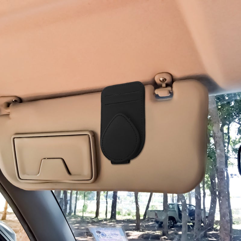 Car Visor Sunglasses Holder Vehicle Visor Eyeglass Clip Automotive Ticket Card Holder - Image 4