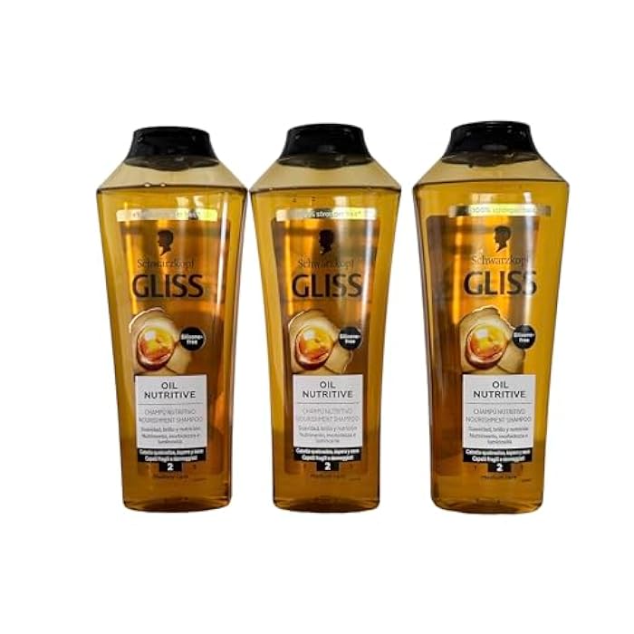 GLISS Hair Repair Shampoo, Oil Nutritive for Longer Hair Prone to Split Ends, 13.6 Ounces (Pack of 3) - Image 3
