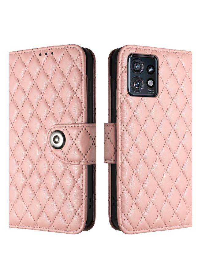 S-TOP Case For Motorola Edge+ 2023 Rhombic Texture Flip Leather Phone Case with Lanyard - Image 2