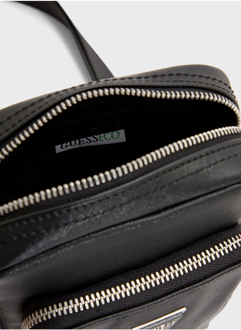 GUESS Milano Xbody W Front Pocket Crossbody  - Image 5