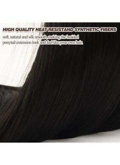 2PCs 30 Inch Long Braided Ponytail Extension with Hair Tie Straight Wrap Around Hair Extensions Pony Tail DIY Natural Soft Synthetic Hair Piece for Women Girls-Natural Black - pzsku/Z9B5852B9B034598E8ADCZ/45/_/1692390681/257bfdc7-ba3e-4f5c-8ecf-7bb78db8d34e