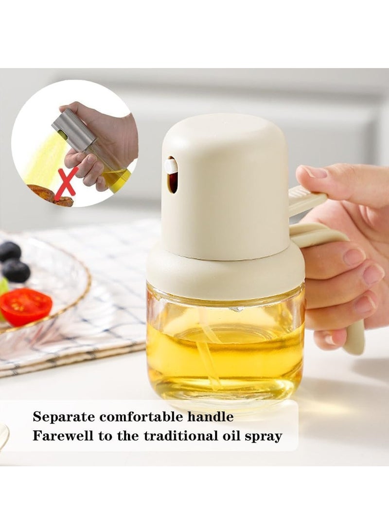 SYOSI Glass Olive Oil Sprayer for Cooking 2pcs 6oz Off-White Olive Oil Mister Spray Bottle with Handle Refillable Oil Atomizer for Cooking - Image 5