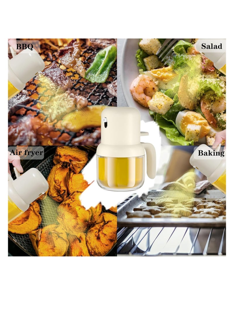 SYOSI Glass Olive Oil Sprayer for Cooking 2pcs 6oz Off-White Olive Oil Mister Spray Bottle with Handle Refillable Oil Atomizer for Cooking - Image 2