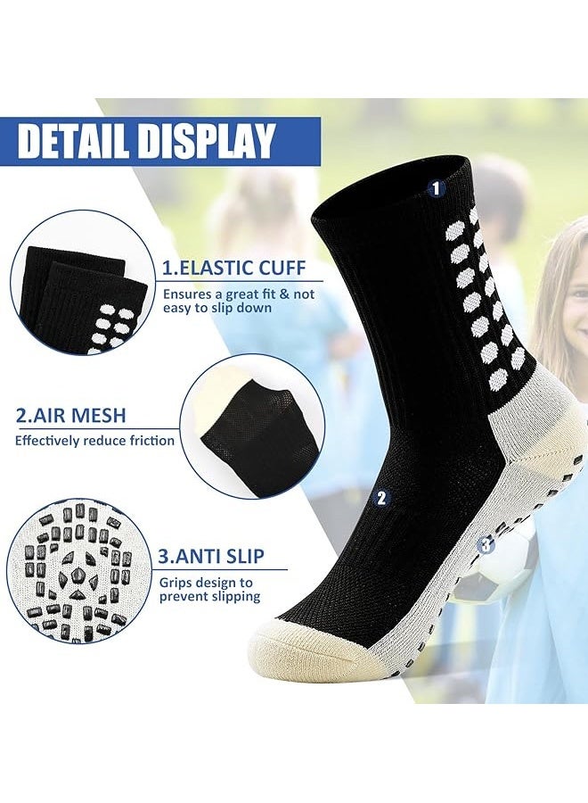 قطعتان من جوارب كرة القدم للرجال ذات قبضة مضادة للانزلاق وجوارب رياضية غير قابلة للانزلاق وجوارب كرة القدم وكرة السلة مع قبضة - Image 5