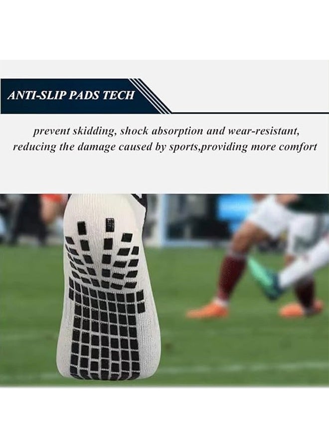 قطعتان من جوارب كرة القدم للرجال ذات قبضة مضادة للانزلاق وجوارب رياضية غير قابلة للانزلاق وجوارب كرة القدم وكرة السلة مع قبضة - Image 4