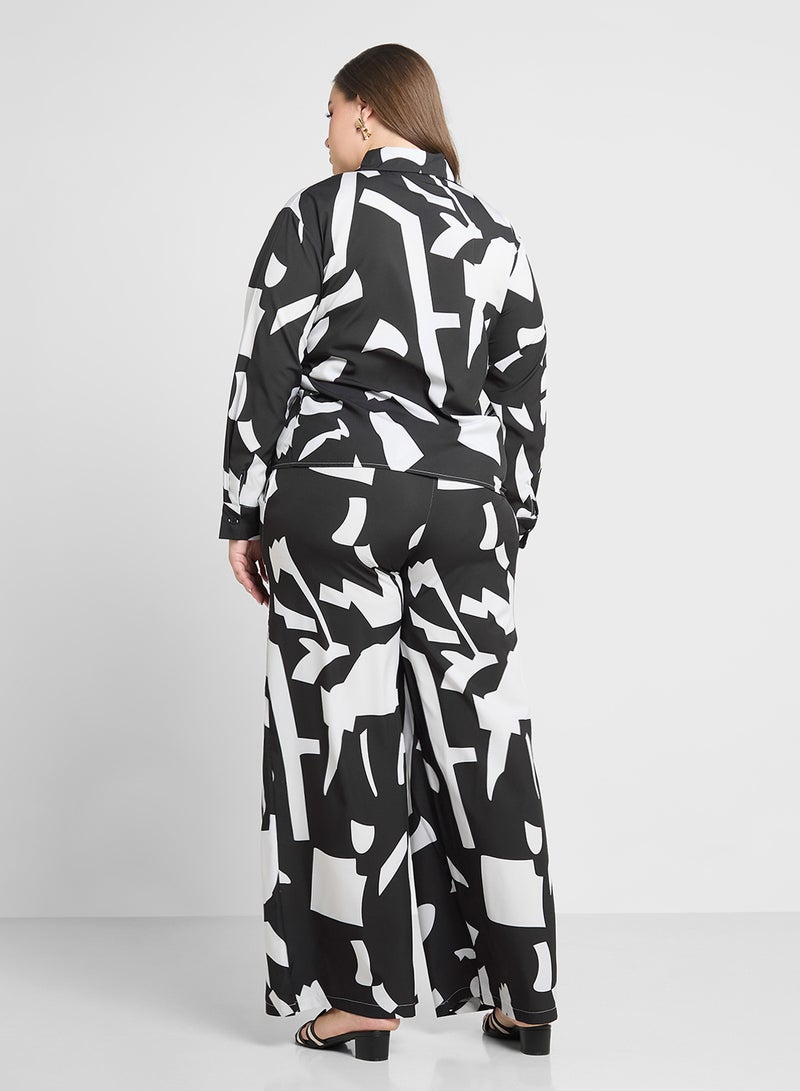 Ginger Plus Monochrome Relaxed Fit Shirt & Pant Cooord Set - Image 2