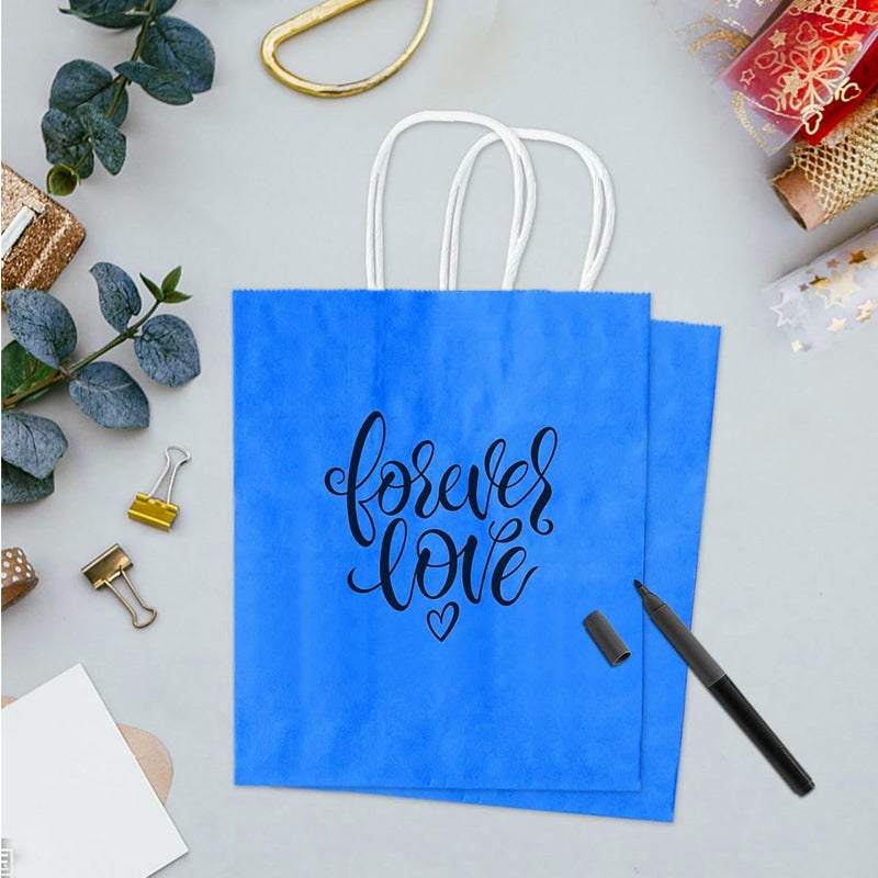 Aakriti Aakriti Gift Bag Kraft Paper Bags With Handle For Birthdays Weddings and Parties Colorful Durable and Stylish Gift Packaging Bags Perfect For Special Events 98 X 8 X 315 Inch Blue 10  - Image 4
