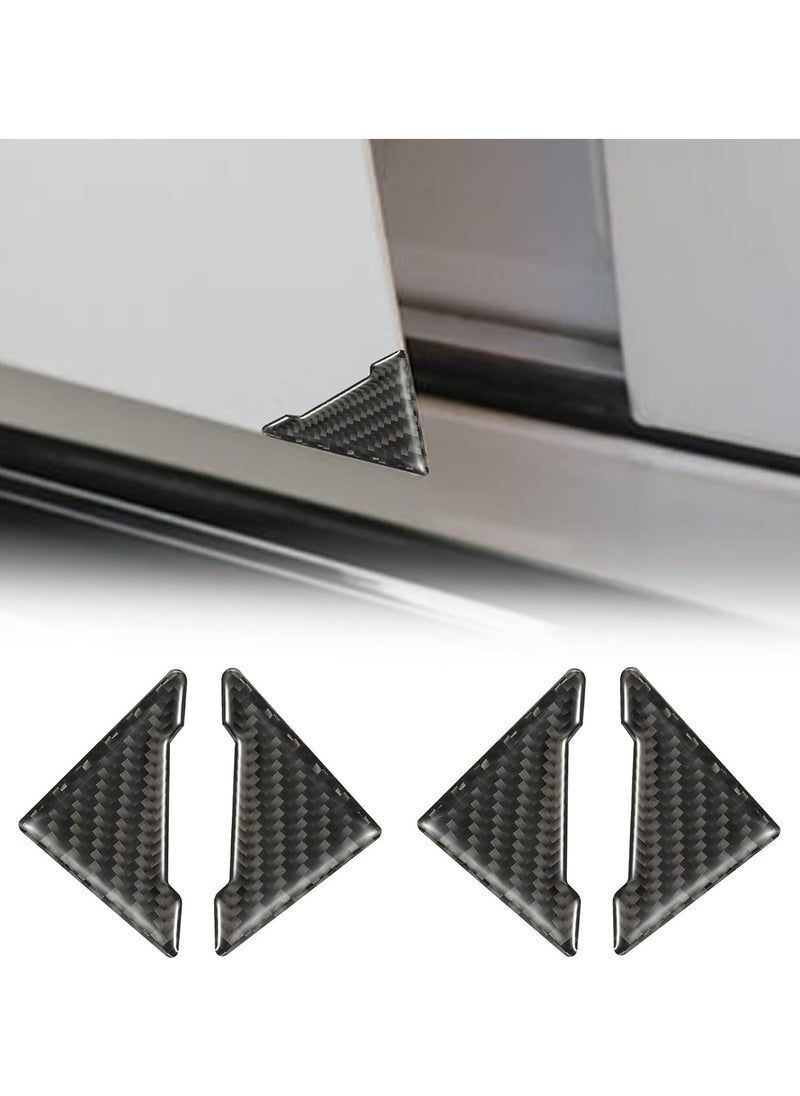 Generic 4 Pcs Car Door Edge Guards Door Anti-Collision Strip Anti-Rub Trim Carbon Fiber Texture Accessories Door Corner Bumper Protector Anti-Scratch Universal for All Cars SUV (Black)  - Image 1