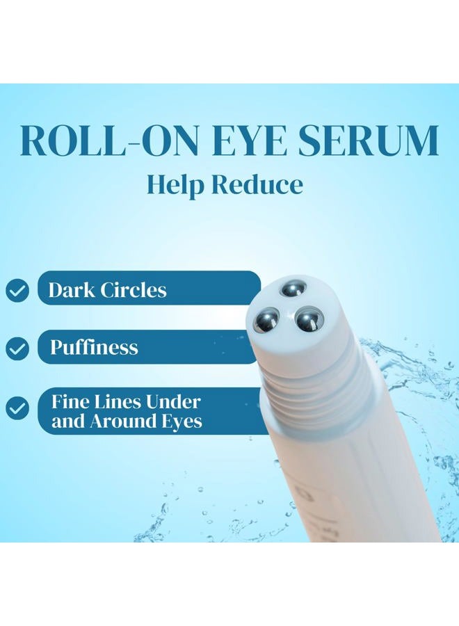 Miss Spa Eye Serum 5-in-1 Roll On Under Eye Cream, Helps De-puff and Brighten Under and Around Eyes, Anti-Aging Under Eye Roller Helps with Fine Lines and Dark Circles, Vitamin B3, Eye Bag Remover - Image 2