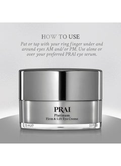 PRAI Beauty Platinum Firm and Lift Eye Creme - Tightening and Firming Eye Cream - Anti-Aging Under Eye Cream - Irritation Free - 0.5 Oz  - Image 5