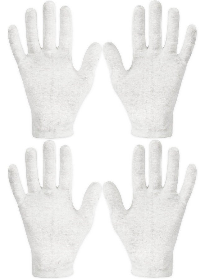 Eurow قفازات تجميلية مرطبة من قطن يوروب بيضاء - عبوة 2 - Image 1