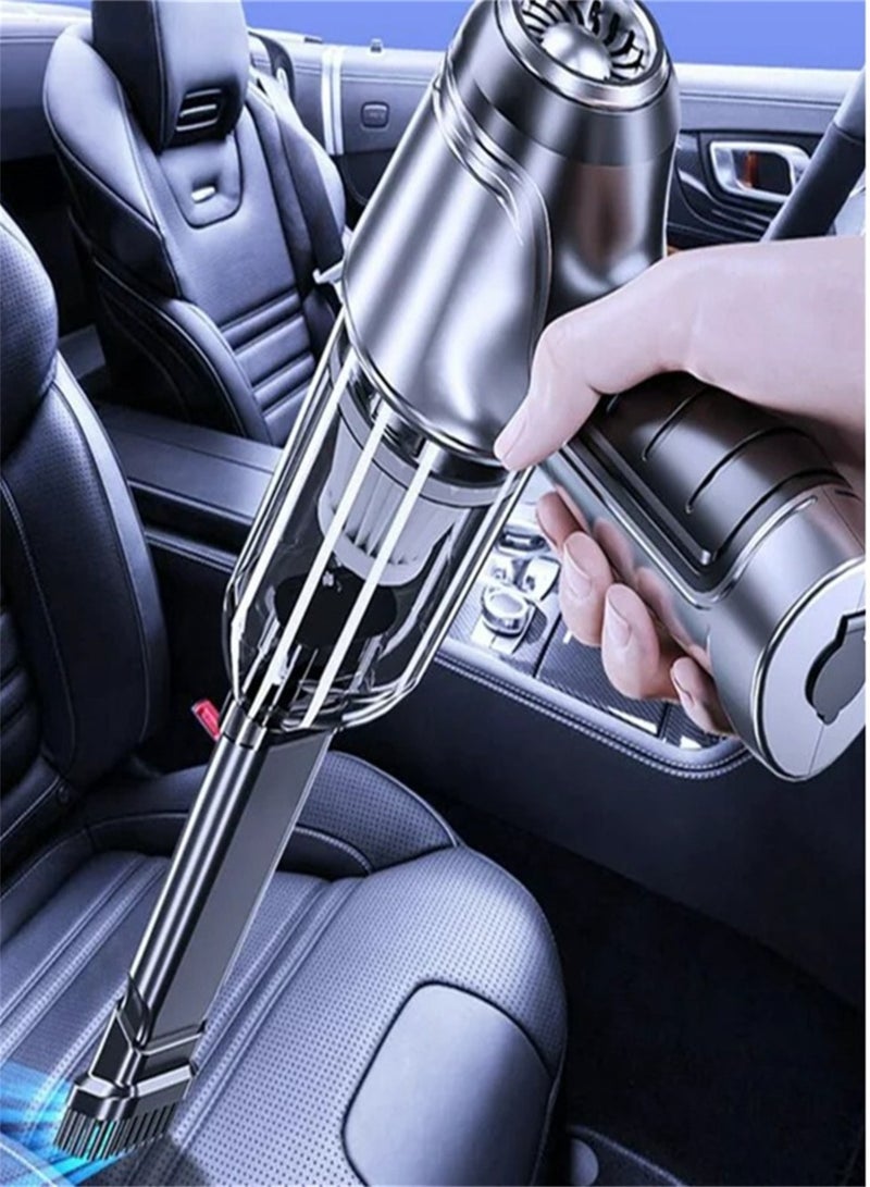 Portable Car Dual-use Cordless Vacuum Cleaner, Home Multi-function 19000pa Strong Suction Handheld Blowers (120W 35500Rpm USB Rechargeable) - Image 2