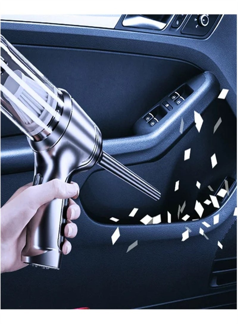 Portable Car Dual-use Cordless Vacuum Cleaner, Home Multi-function 19000pa Strong Suction Handheld Blowers (120W 35500Rpm USB Rechargeable) - Image 4