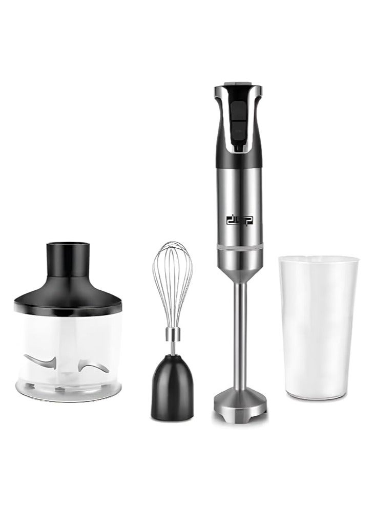 DSP Hand Blender 4-in-1, 1000W Power, with Full Copper Motor - Chrome Accents, Easy to Clean Stainless Steel Design - Includes 700ml Cup, KM1090 - Image 1