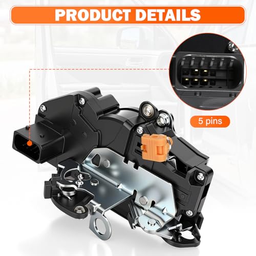 Yikesai Door Lock Latch Actuator Front Left Driver Side Compatible with 2007 2008 2009 2010 2011 2012 2013 2014 Chevy Silverado, Suburban, Avalanche, Tahoe GMC Sierra, Yukon XL Cadillac Escalade ESV EXT - Image 3